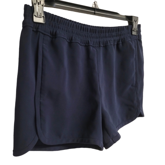 J. Crew Navy Blue Pull On Elastic Waist Crepe Shorts Size 6 - Picture 3 of 9
